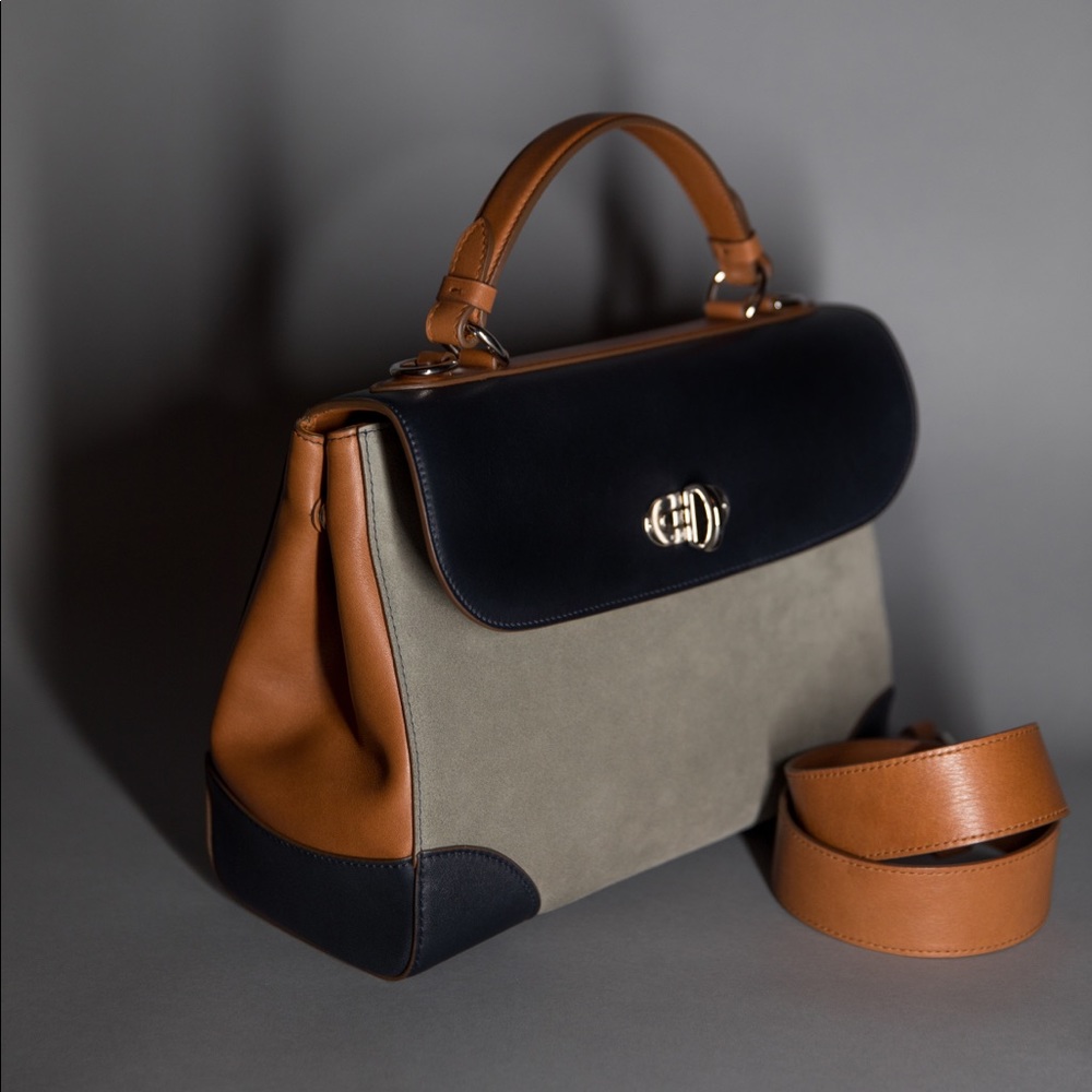 Ralph Lauren Tiffin 29 Colorblock Top Handle Bag